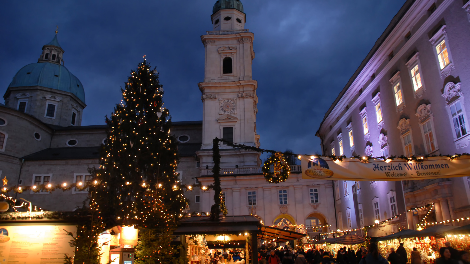 Night at the Salzburg Christmas Market, Austria